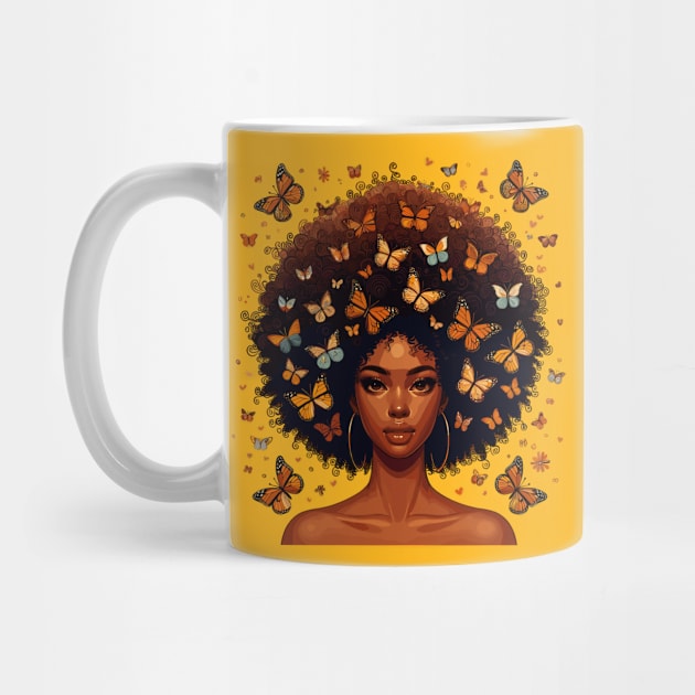 Afro Beauty With Butterflies by Graceful Designs